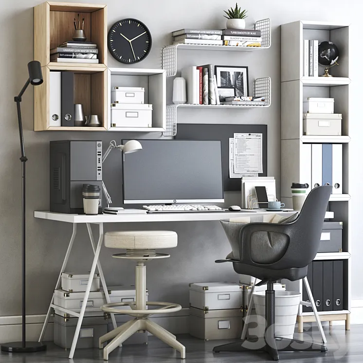 IKEA office workplace 61 3DS Max