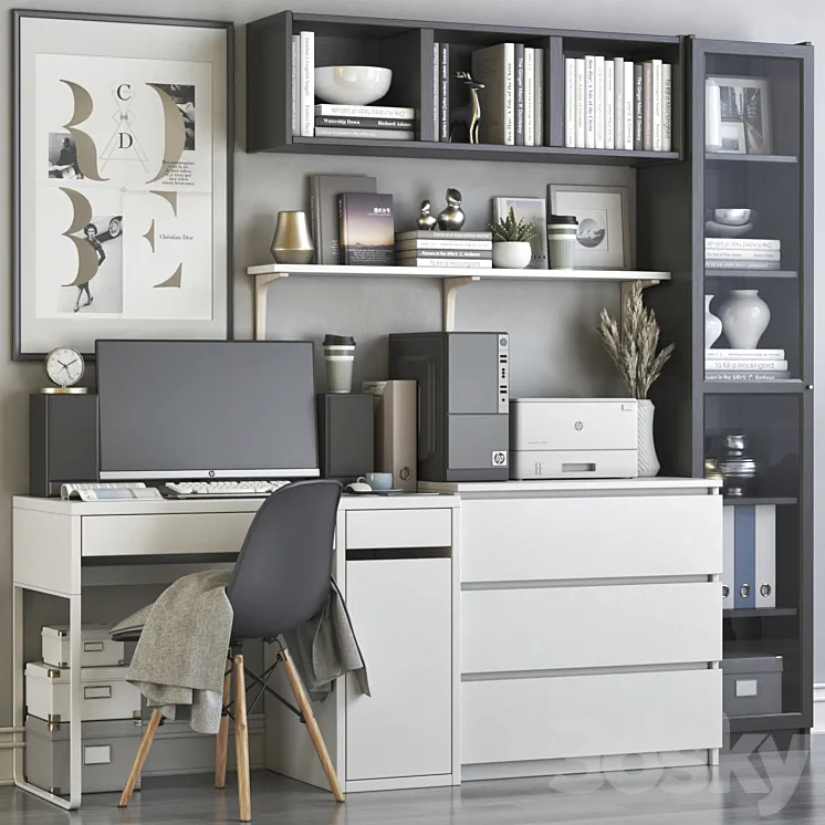 IKEA office workplace 70 3DS Max