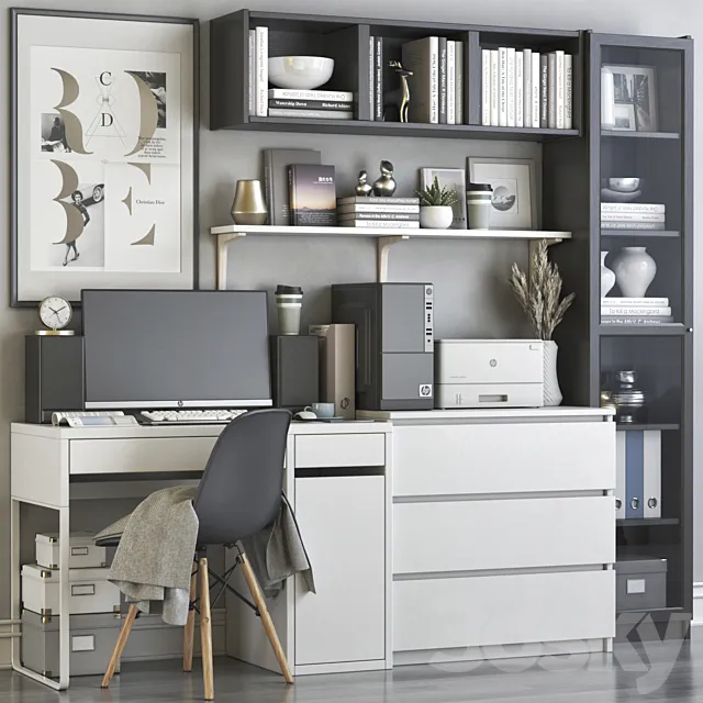 IKEA office workplace 70 3DSMax File