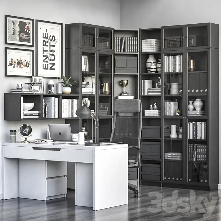 IKEA office workplace 74 3DS Max