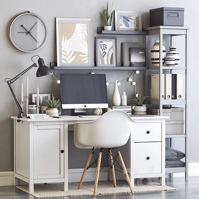 IKEA office workplace 80 3DS Max Model