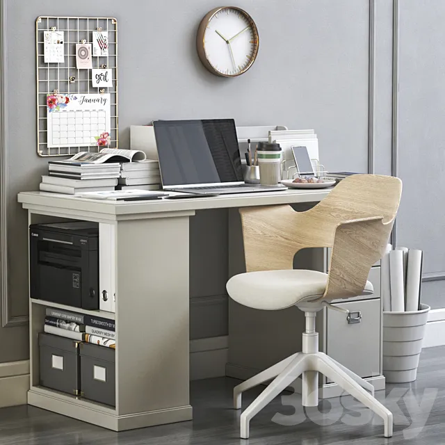 IKEA office workplace 9 3DSMax File