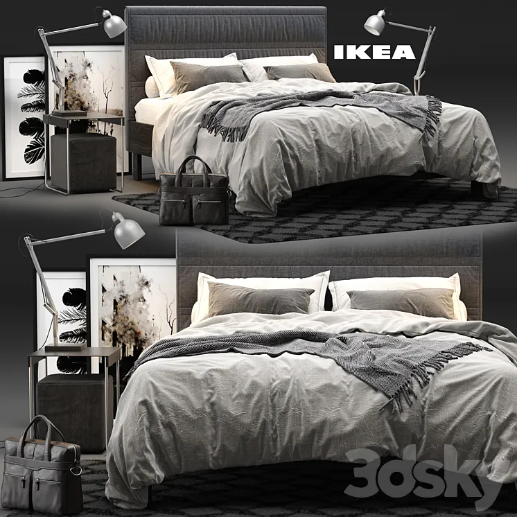 IKEA OPPLAND Bed 3DS Max