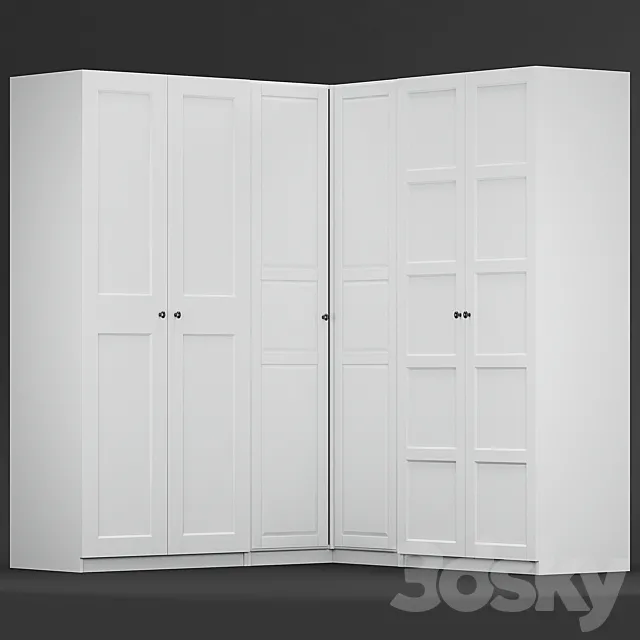 Ikea PAX corner wardrope A 3ds Max