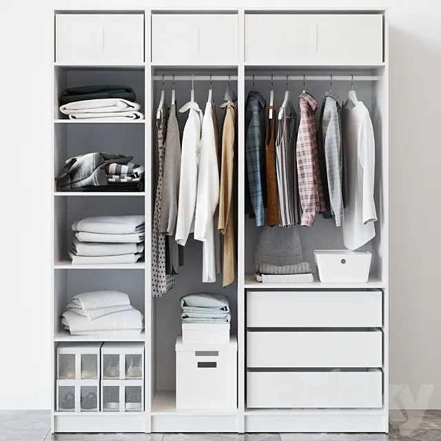 ikea PAX PAX Wardrobe white 3DS Max Model