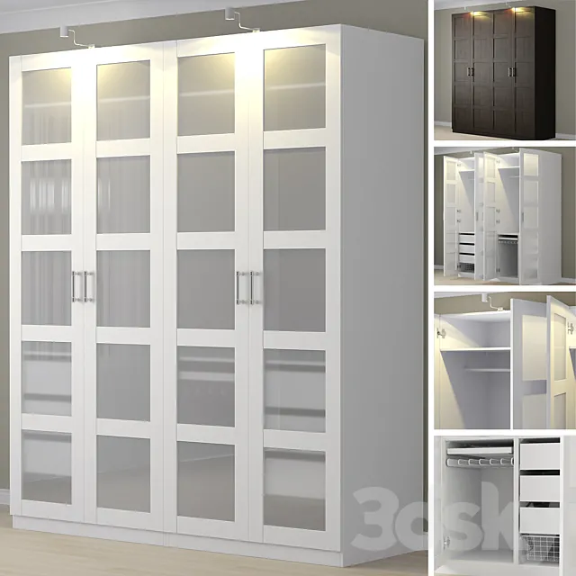 Ikea Pax Wardrobe _ Bergsbu. 3DS Max Model