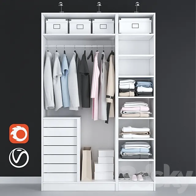 IKEA PAX wardrobe | wardrobe IKEA PAX 3ds Max