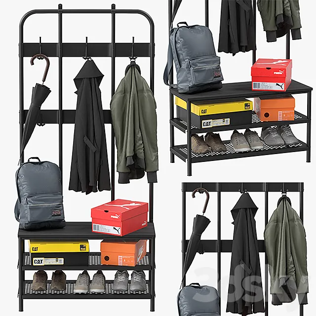 ikea pinnig coat rack 3DSMax File