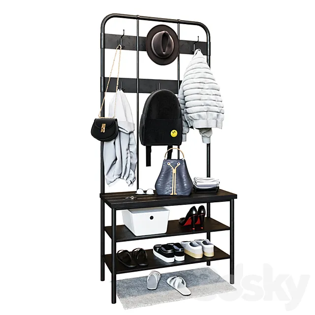 IKEA PINNIG Hanger with shoe section 3DSMax File