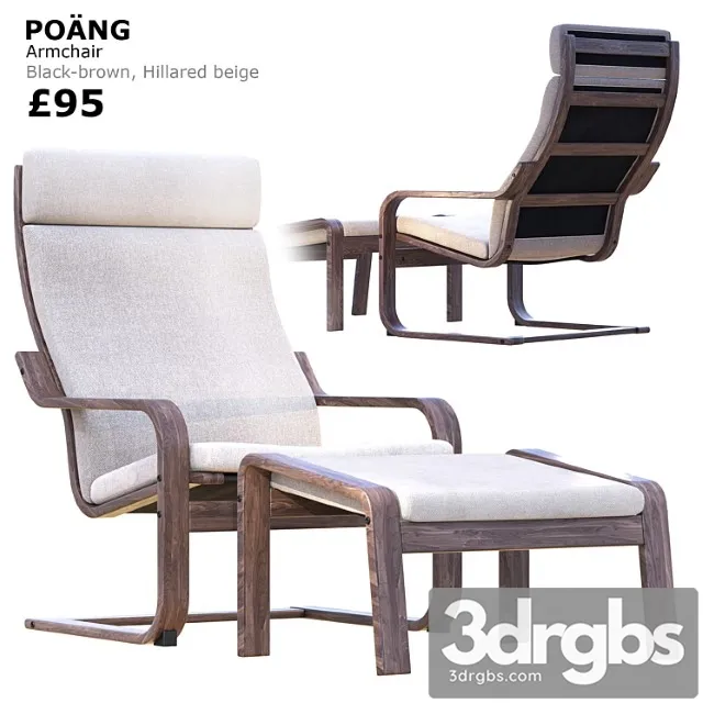 Ikea poang armchair 3dsmax Download