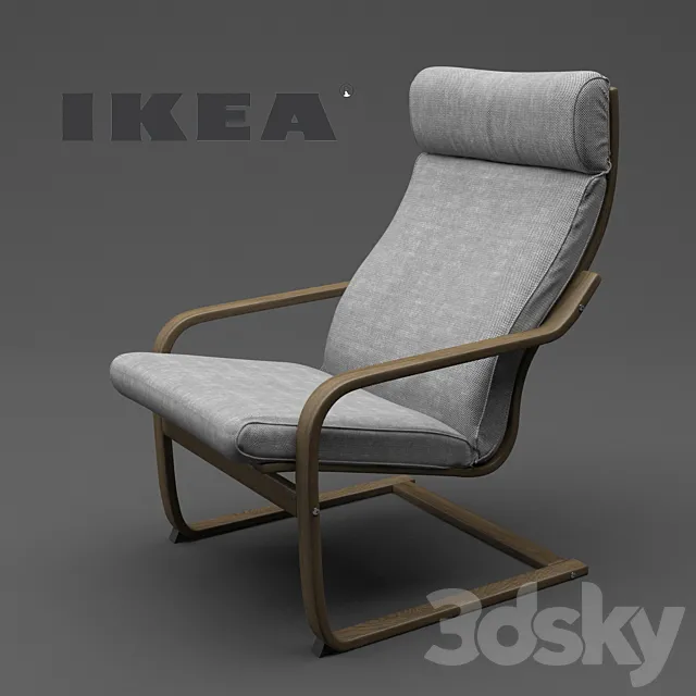 IKEA POANG CHAIR 3ds Max