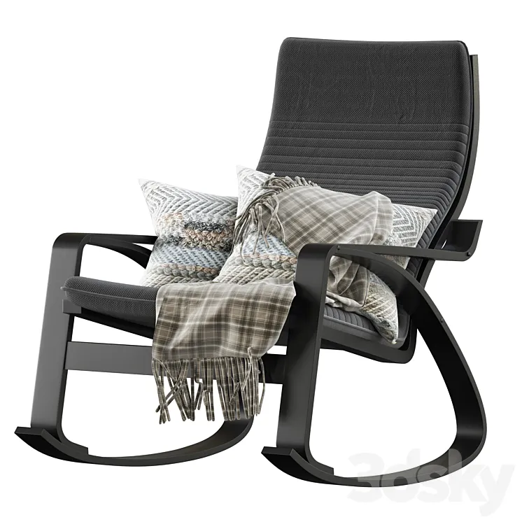 IKEA POANG Rocking chair 3DS Max