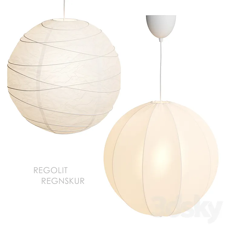 IKEA REGOLIT \/ REGNSKUR Pendant lamp 3DS Max Model