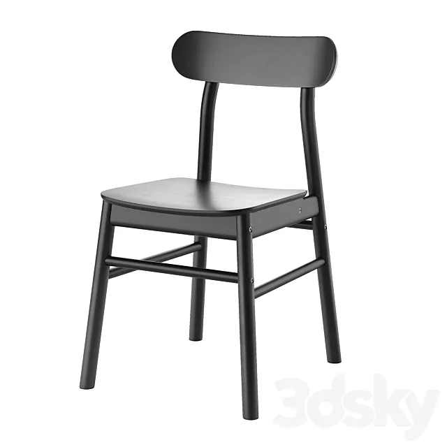 Ikea ronninge black chair 3DS Max Model