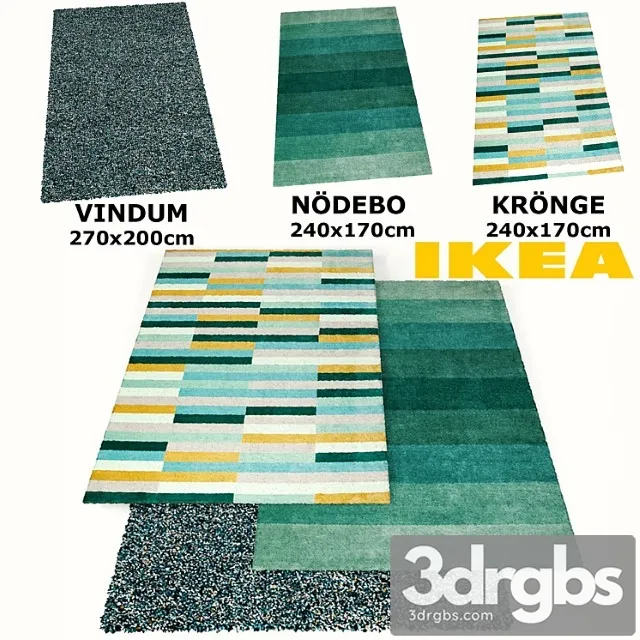 Ikea rugs set (vindum kronge nodebo) 3dsmax Download