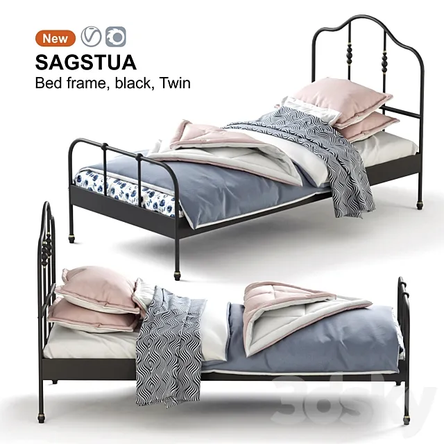 IKEA SAGSTUA Bed 3DSMax File