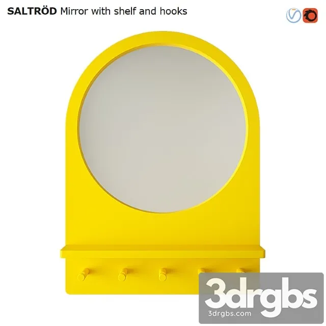 Ikea saltrod mirror with shelf and hooks 3dsmax Download