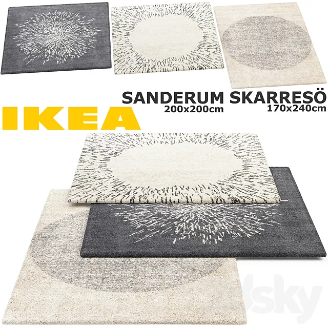 IKEA SANDERUM SKARRESO (SANDERUM SKARRESЁ) RUGS SET 3DS Max Model