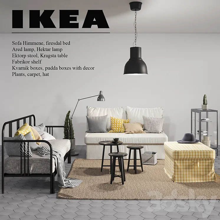 Ikea Set from the new catalog 2017-2018 3DS Max