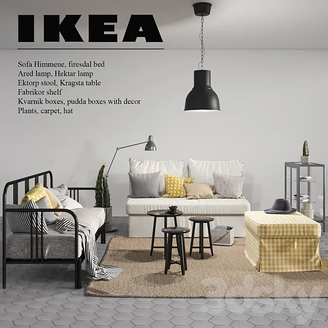 Ikea Set from the new catalog 2017-2018 3DSMax File