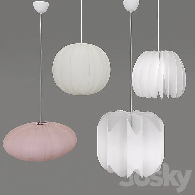 IKEA set lamps 3DS Max Model