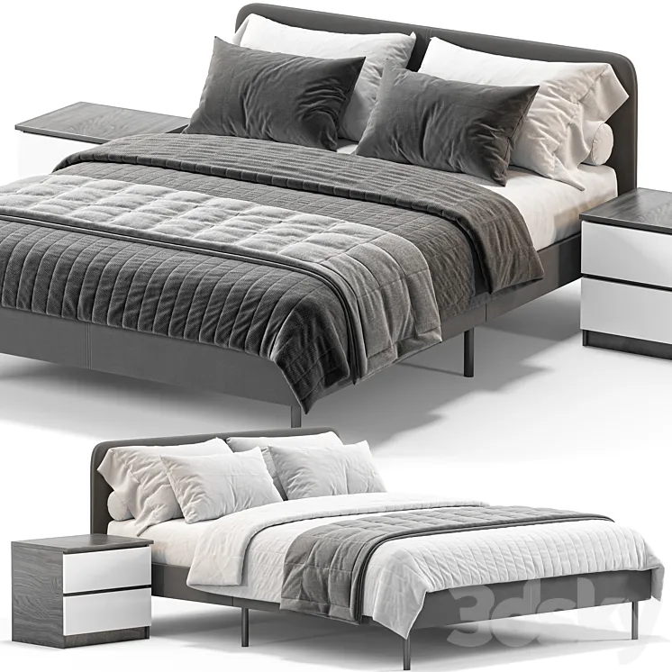 IKEA SLATTUM Double bed 3DS Max Model