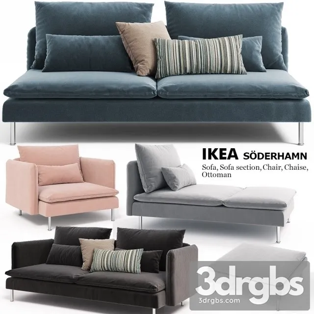 Ikea Soderhamn Sofa 01 3dsmax Download