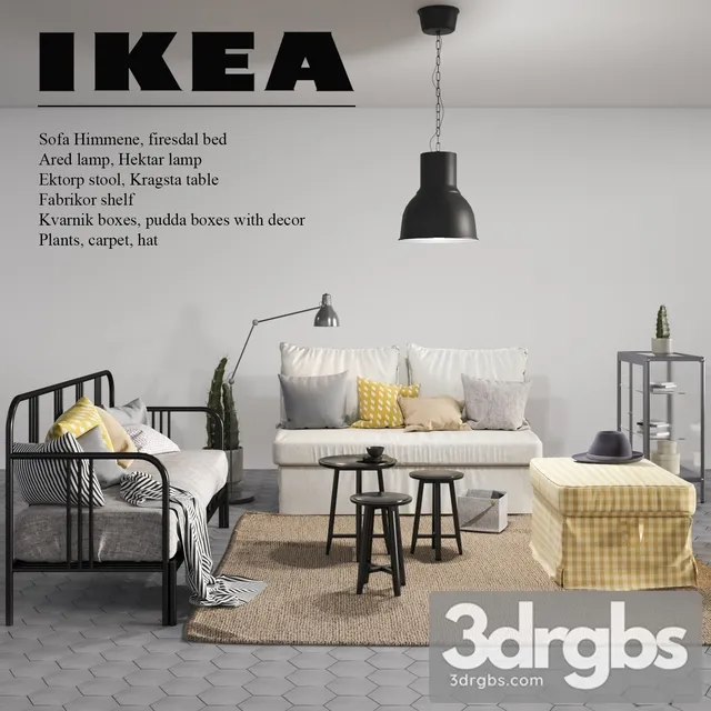 Ikea Sofa Livingroom Set 3dsmax Download
