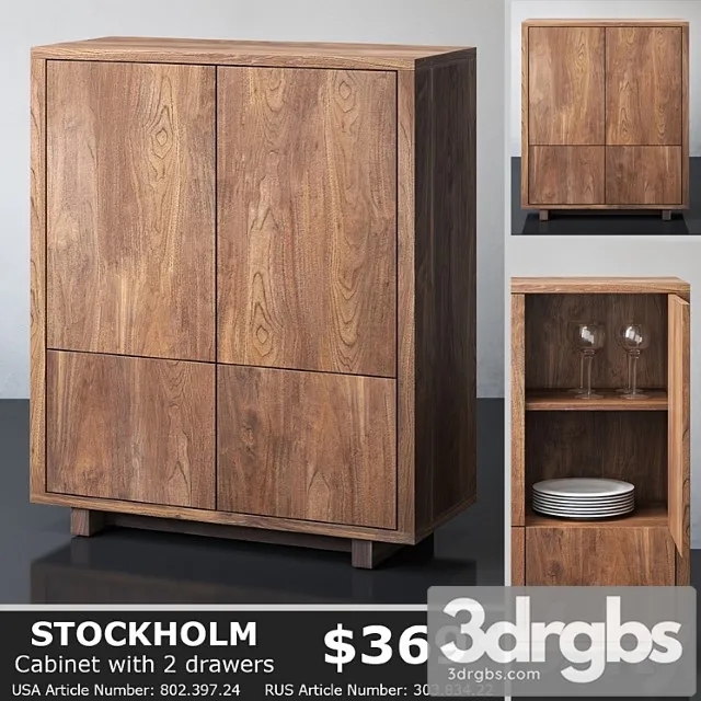 Ikea stockholm cabinet 2 3dsmax Download