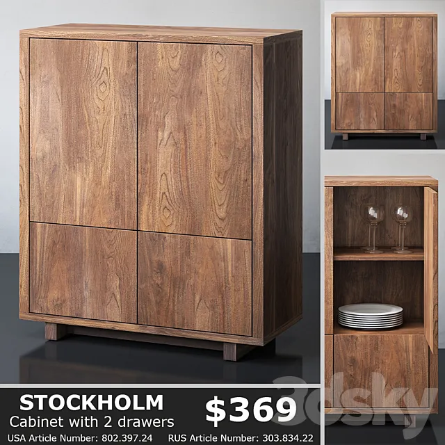 IKEA STOCKHOLM Cabinet 3DSMax File