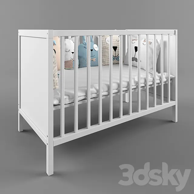 Ikea Sundvik baby bed 3DS Max Model