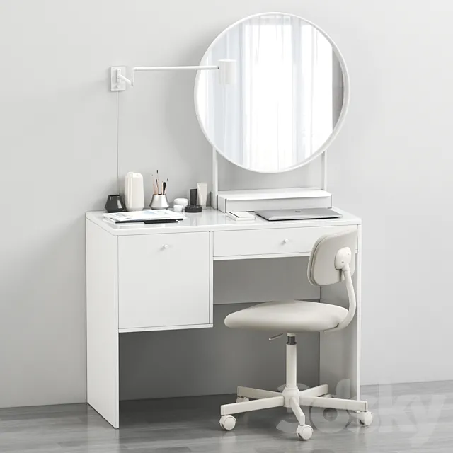 IKEA SYVDE dressing table and decor 3DS Max Model