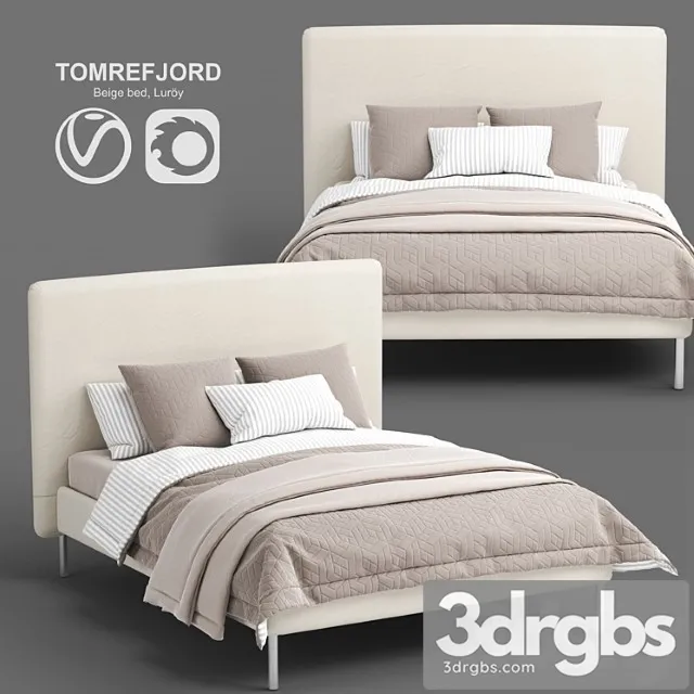 Ikea Tomrefjord Beige Bed Luroy 3dsmax Download