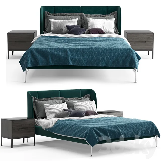 Ikea Tufjord Upholstered Bed 3DSMax File