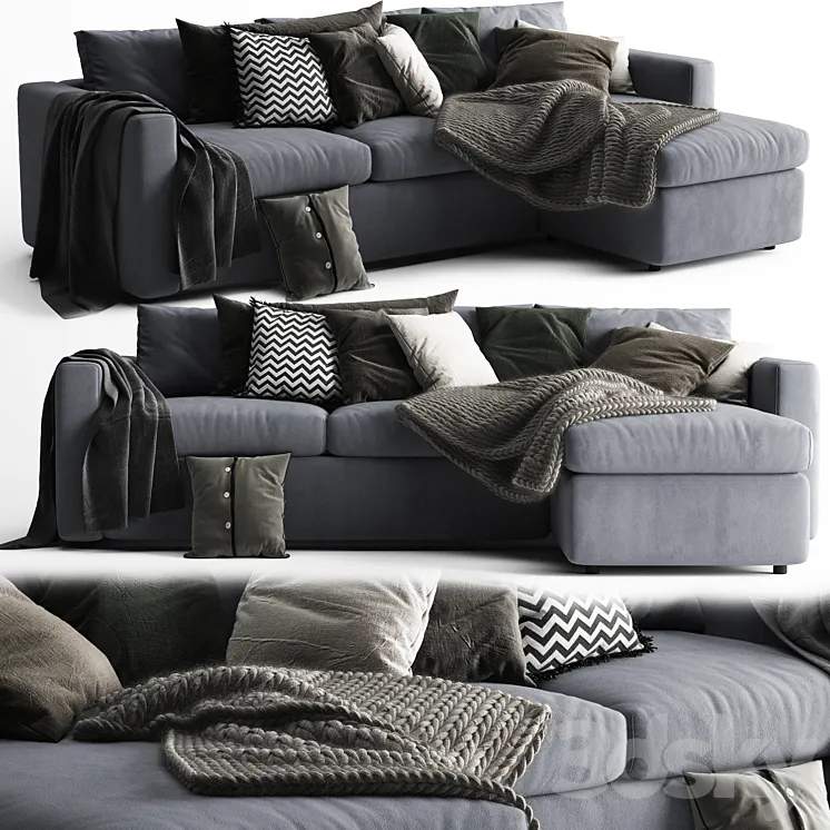 Ikea Vimle Chaise Longue Sofa – Scandinavian Set 3DS Max