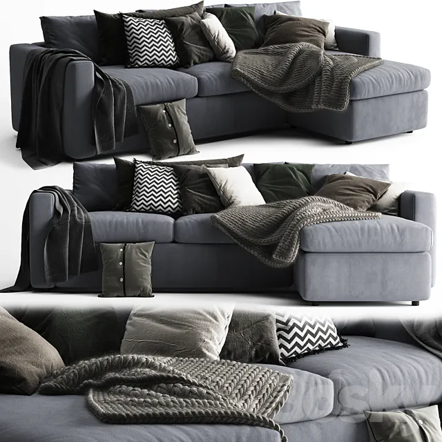 Ikea Vimle Chaise Longue Sofa – Scandinavian Set 3DSMax File