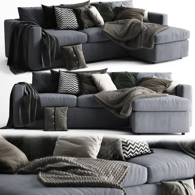 Ikea Vimle Sofa 3 Seats Chaise Longue 3dsMax Model