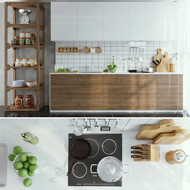 IKEA VOKSTORP with decor 3ds Max