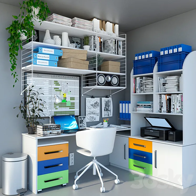 IKEA Workplace Workspace 3DS Max