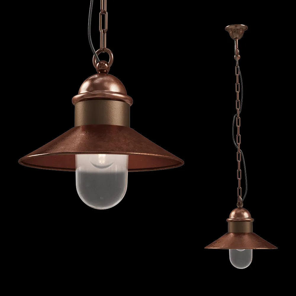 Il Fanale – Pendant lamp Borgo 244.08.ORB 3ds Max
