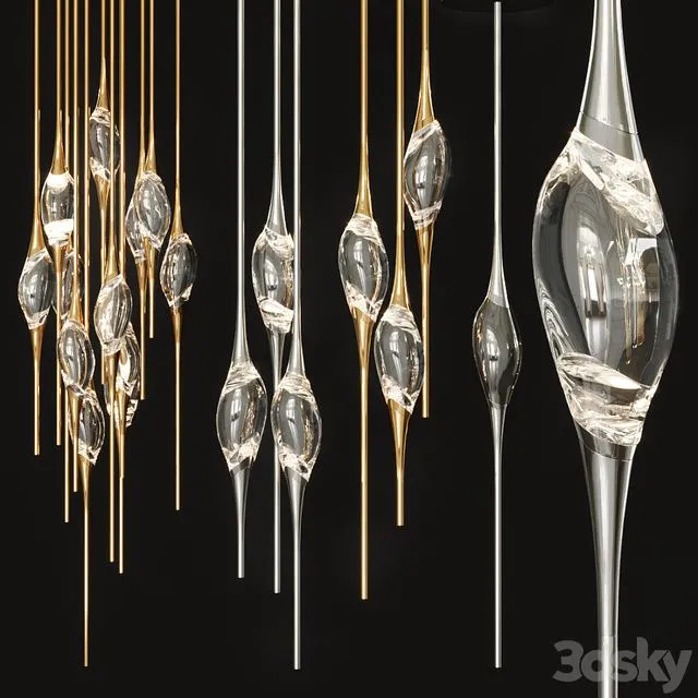 Il Pezzo 12 Cluster Chandelier 3dsMax Model