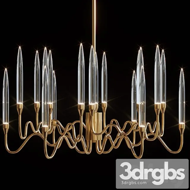 Il pezzo round chandelier brass and crystals designed by pezzo mancante 18 and 30 lamps