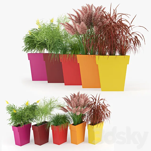 IL VASO OUTDOOR PLANTER colors 3DS Max Model