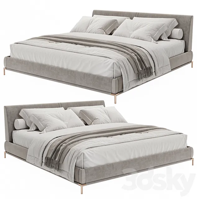 ilalian bed 3ds Max