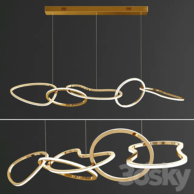 Ilario LED Linear Suspension Light 3DS Max Model