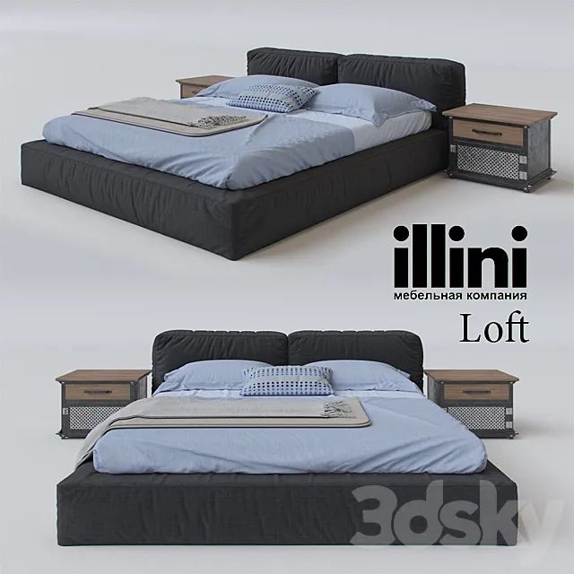Illini Loft + nightstend 3DSMax File