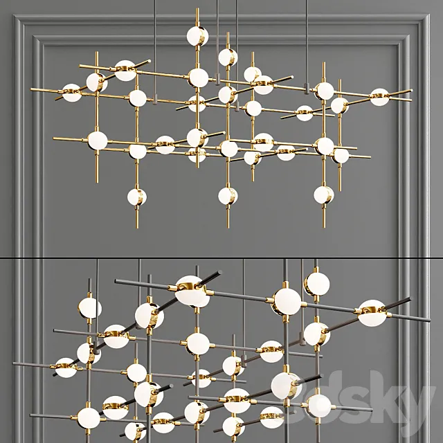 Illuminati Molecular 30 black _ gold 3DS Max Model