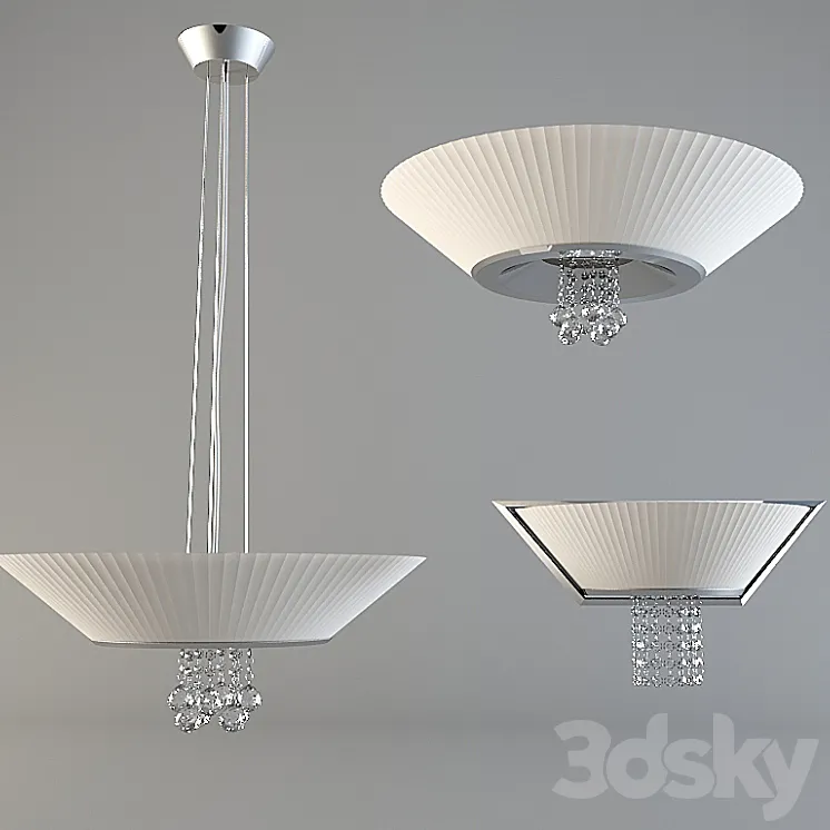 Illuminati Piatto chandelier and sconces 3DS Max
