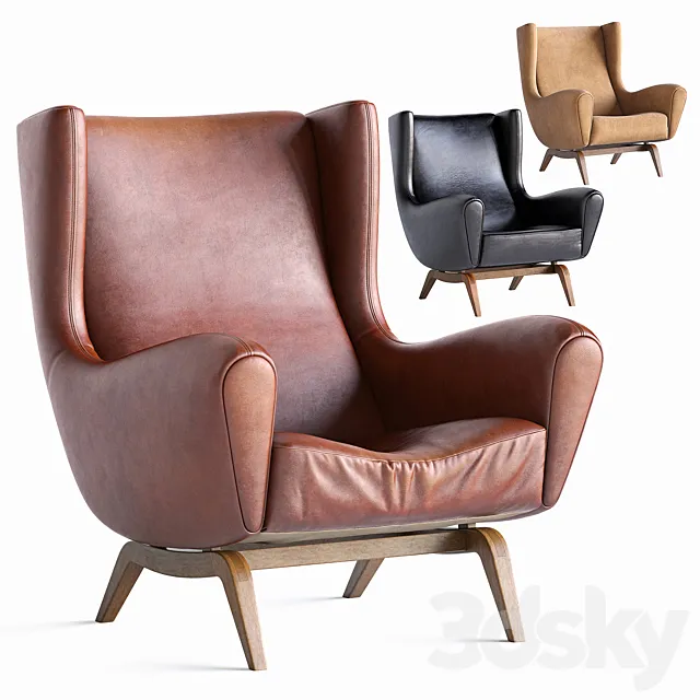 IllumWikkelso_LoungeChair (Set Of 3) 3ds Max