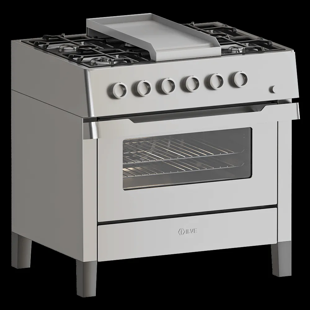 ILVE  – Double oven range cooker PD09W 3ds Max
